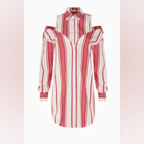 9. NWT HELLESSY ECRU & RED DUQUETTE SHIRT - Picture 1 of 10